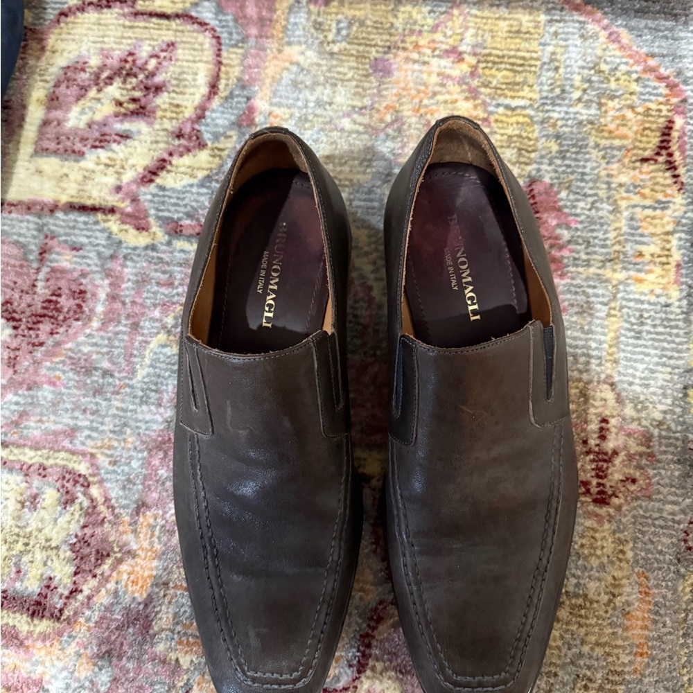 Bruno Magli Men’s Slip-On Shoes Brown/Grey